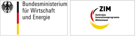 Logo Bundesministerium für Wirtschaft und Energie mit ZIM
